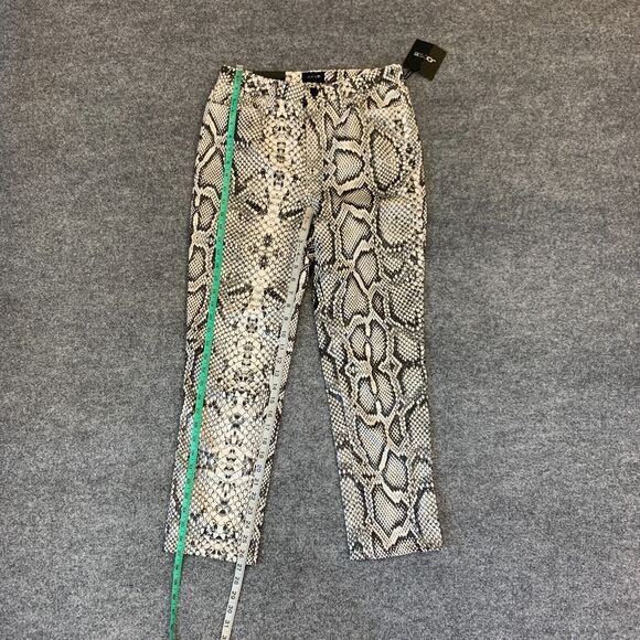 Joe's Jeans High Rise Scaled Python Snake Pants Womens 27 White Black Cigarette - Picture 4 of 16